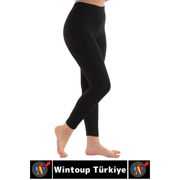 Gündelik Spor Kullanım Kışın Sıcak Tutan Toparlayıcı Esnek Konforlu İçi Şardonlu Kadın Termal Tayt