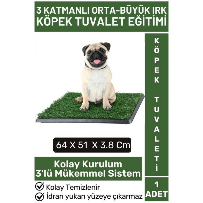 Pet Evcil Hayvan Köpek Eğitim 3 Katmanlı Sızdırmaz Kolay Temizlenir Orta Büyük Irk Köpek Tuvaleti