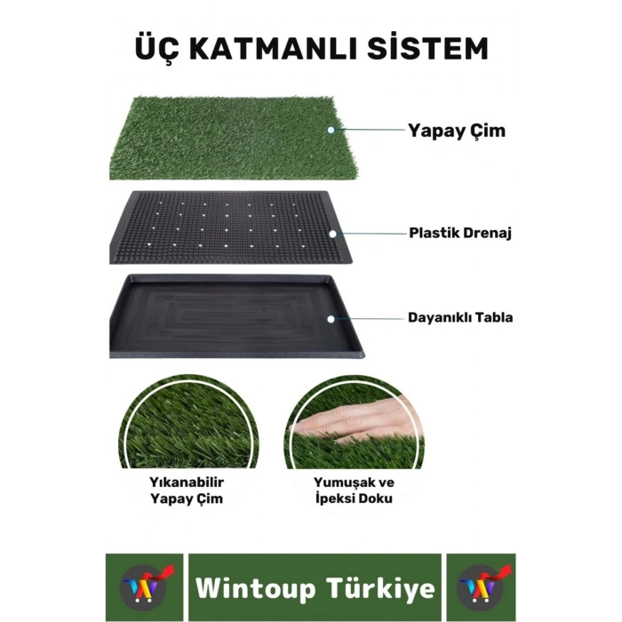 Pet Evcil Hayvan Köpek Eğitim 3 Katmanlı Sızdırmaz Kolay Temizlenir Orta Büyük Irk Köpek Tuvaleti