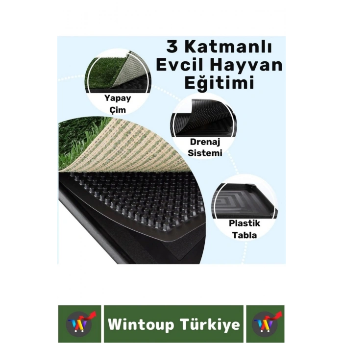 Pet Evcil Hayvan Köpek Eğitim 3 Katmanlı Sızdırmaz Kolay Temizlenir Orta Büyük Irk Köpek Tuvaleti