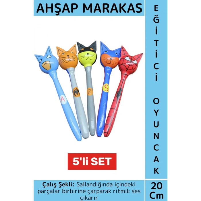 Özel Tasarım Genç Yetişkin Salsa Ritim Çocuk Müzik Eğitimi Çok Şık Dayanıklı Ahşap Marakas 5li SET