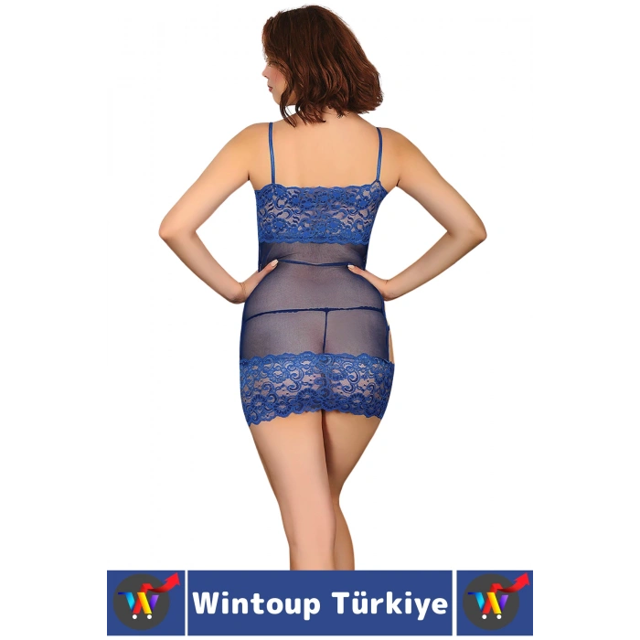 Özel Kreasyon Sevgililer Günü Yılbaşı Gece Sexy Çok Şık Rahat Dantelli Tül Kadın Fantezi Gecelik