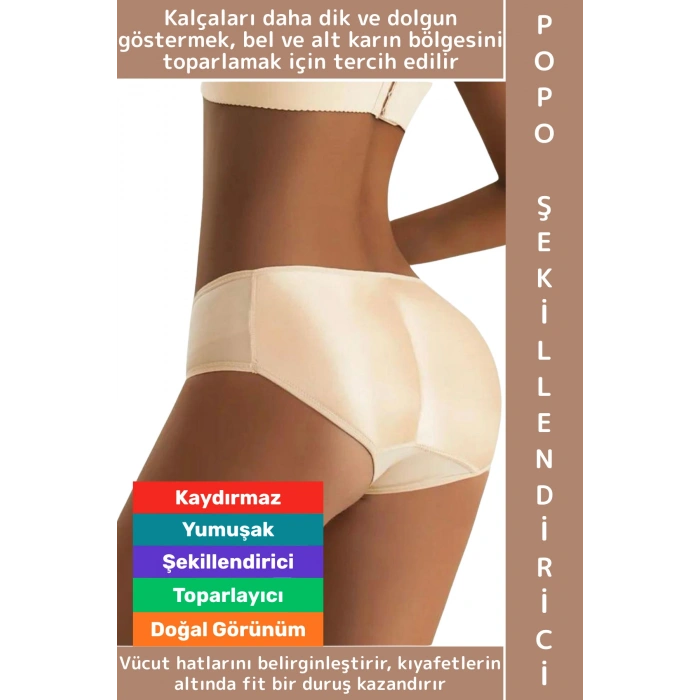 İz İç Göstermez Bel Alt Karın Toparlayıcı Konforlu Esnek Kadın Kalça Popo Şekillendirici Külot Korse