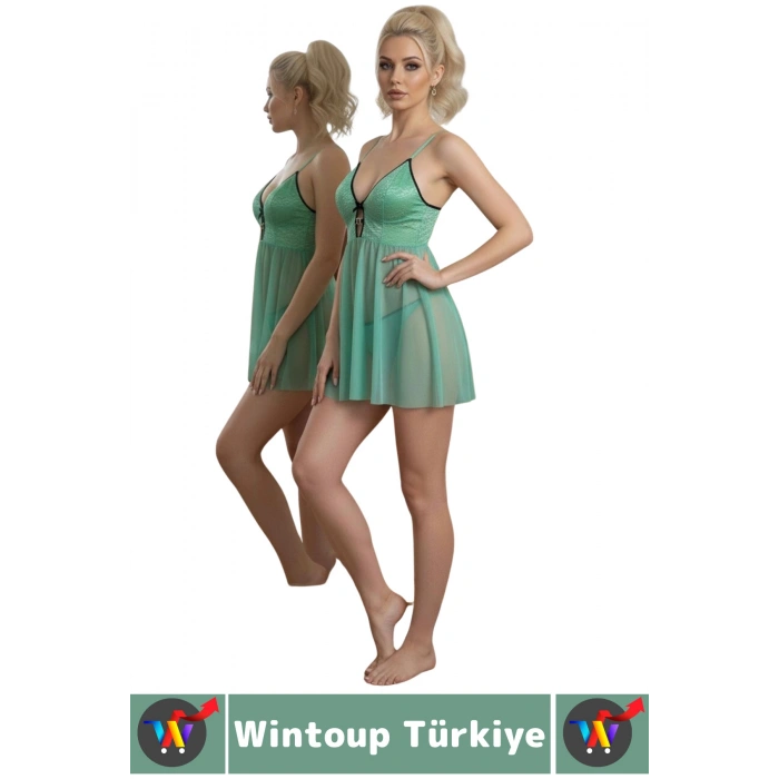 Özel Tasarım Sevgililer Günü Yıldönümü Gece Hediye Sexy Fantezi Zarif Rahat Şık Kadın Şifon Gecelik