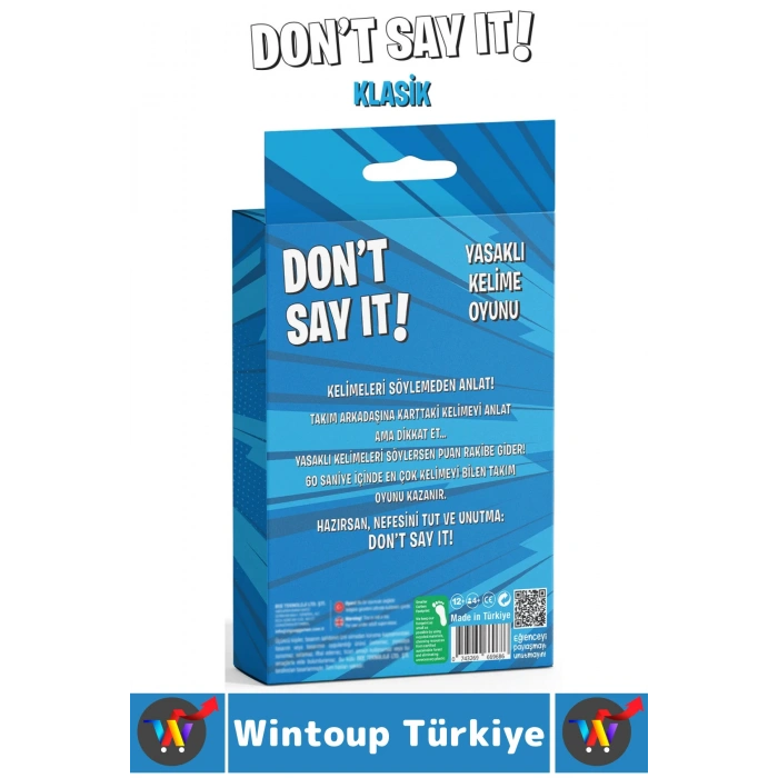 Eğitici Dikkat Zeka Gelişimi Eğlenceli Vakit Genç Nesil Yetişkin Kart Oyunu Dont Say It-Klasik
