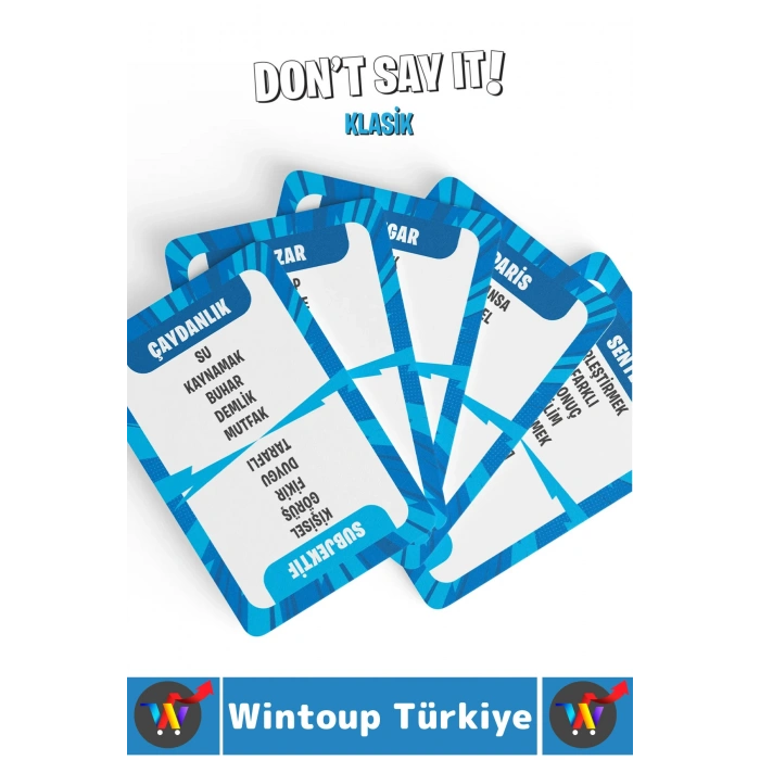 Eğitici Dikkat Zeka Gelişimi Eğlenceli Vakit Genç Nesil Yetişkin Kart Oyunu Dont Say It-Klasik