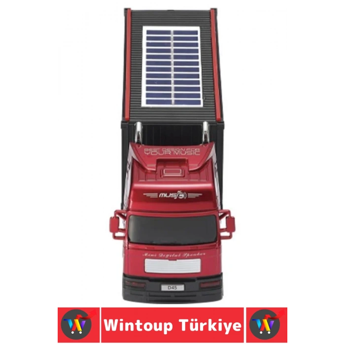 Premium Dekoratif Yüksek Ses Speaker USB AUX FM Şık Dorseli Tır Tasarımlı Retro Bluetooth Hoparlör