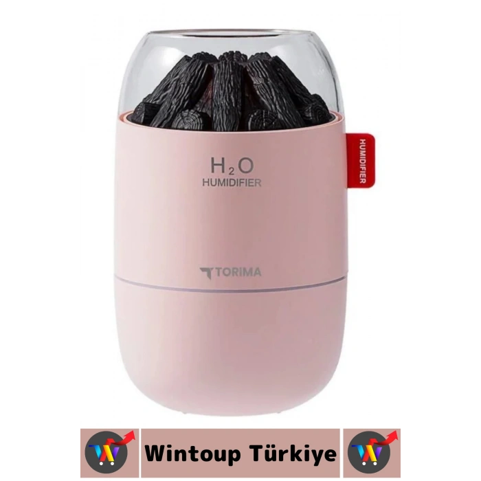 Premium Sessiz Buhar Makinesi Meditasyon Led Işıklı Odun Ateşi Efektli Oda Hava Nemlendirici 280 ML