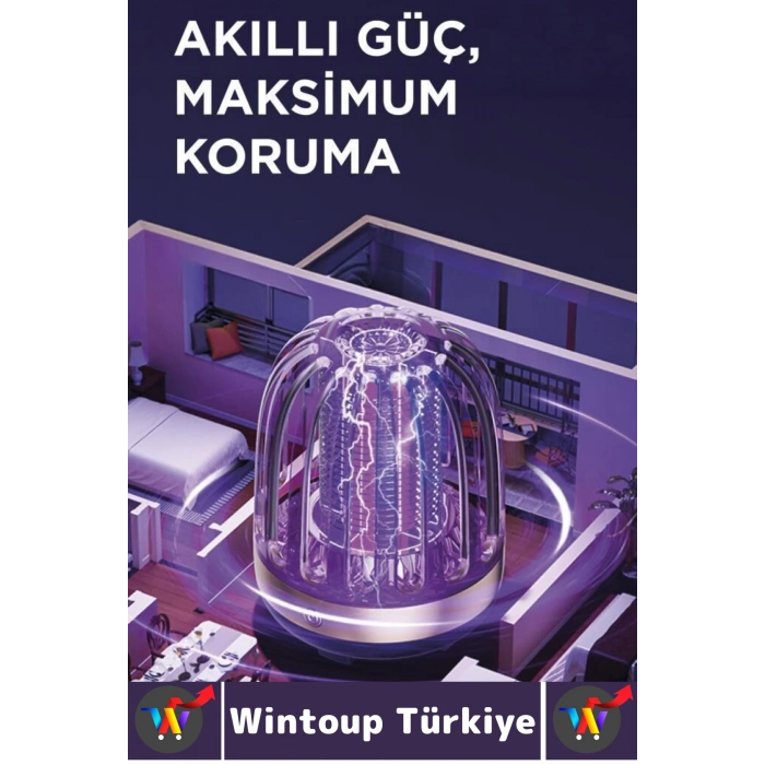 Premium İç Dış Mekan Elektrikli Lamba Sivrisinek Kovucu Sineksavar Şarjlı UV Sinek Öldürücü Mavi