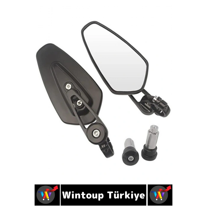 Dayanıklı Kolay Montaj Motor Yan Ayna Güvenli Kullanım Geniş Net Görüş Şık Motosiklet Gidon Aynası