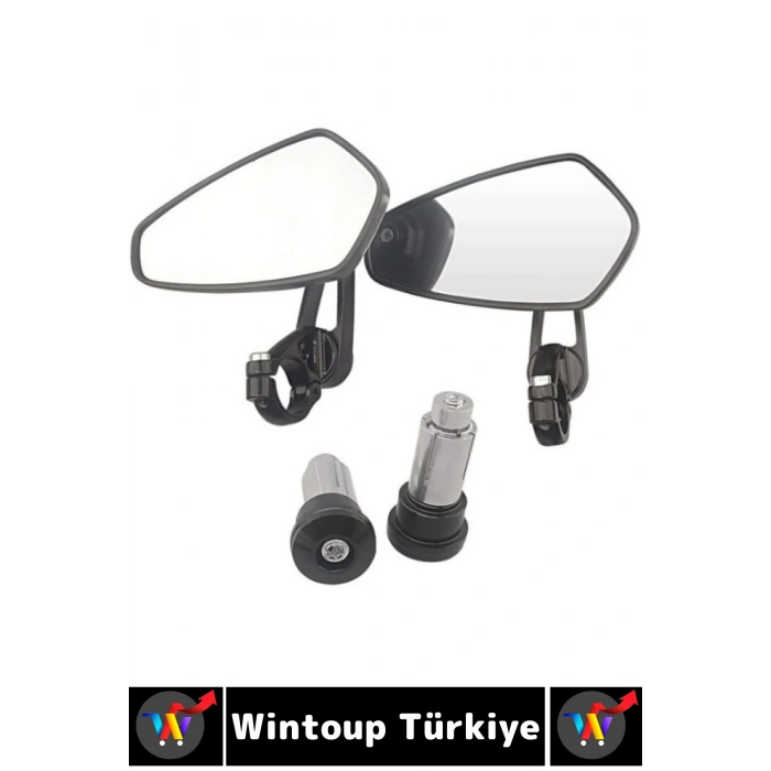 Dayanıklı Kolay Montaj Motor Yan Ayna Güvenli Kullanım Geniş Net Görüş Şık Motosiklet Gidon Aynası