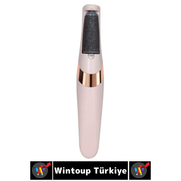 Kadın Ayak Bakımı Kalın Sert-Hassas Deri Değiştirilebilir 2 Başlıklı LED Işıklı Şarjlı Ayak Törpüsü