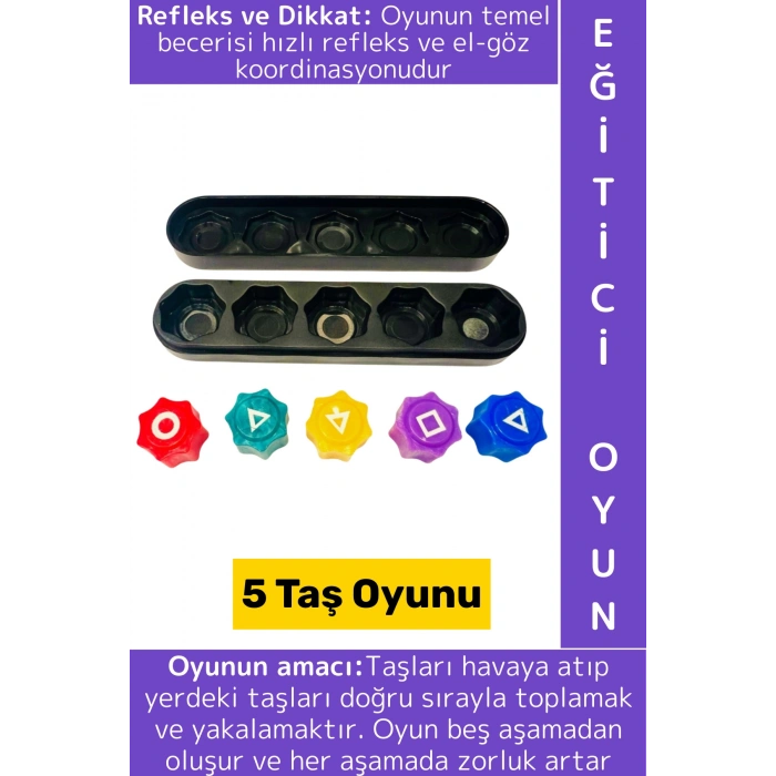 Eğitici Çocuk Refleks El Göz Koordinasyonu Beceri Gelişimi Eğlenceli Squid Game Beş Taş Oyunu
