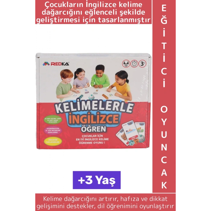 Eğitici Çocuk Dikkat Hafıza Kelime Dil Öğrenimi Gelişimi Eğlenceli Kelimelerle İngilizce Öğren Oyunu