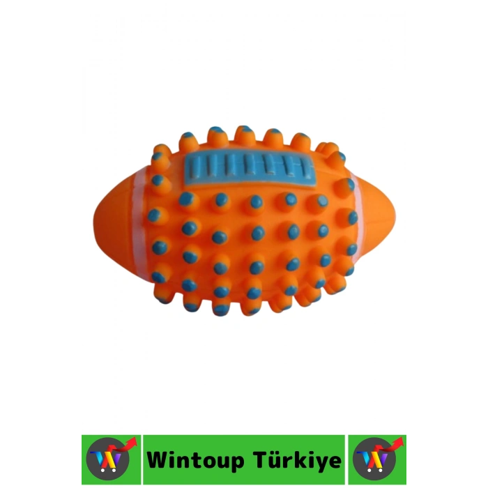 Dayanıklı Evcil Hayvan İlgi Çekici Sesli Renkli Masaj Etkili Dikenli Köpek Diş Kaşıma Oyun Topu