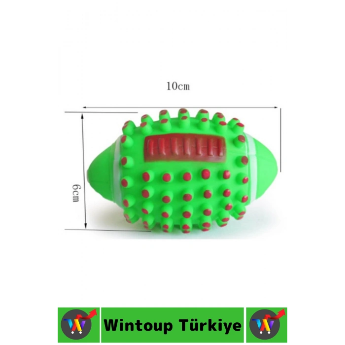 Dayanıklı Evcil Hayvan İlgi Çekici Sesli Renkli Masaj Etkili Dikenli Köpek Diş Kaşıma Oyun Topu