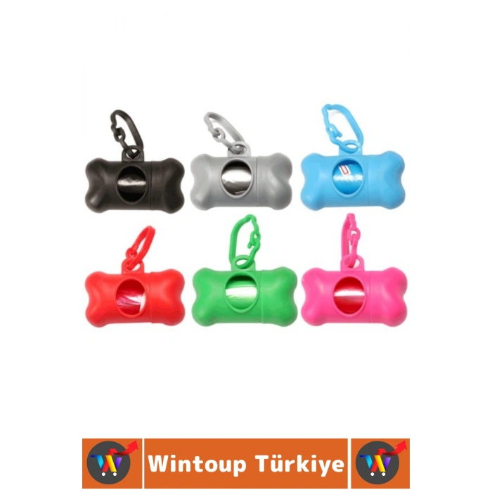 Pet Evcil Hayvan Kedi Köpek Sevimli Kemik Şeklinde Hijyenik Dışkı Taşıma Çantası 15li Poşet Hediye