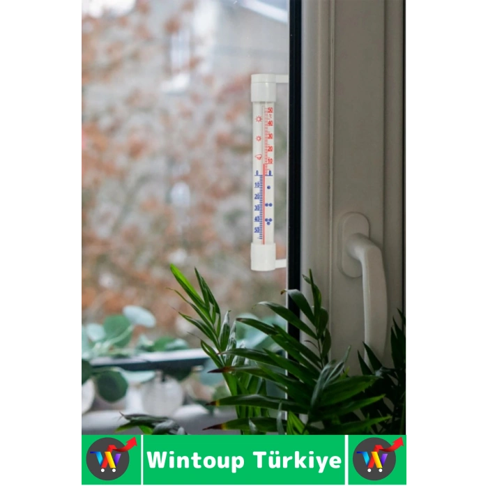 Dayanıklı Kendinden Yapışkanlı Balkon Pencere Bahçe Teras Isı Kontrol Şık Dış Mekan Termometresi