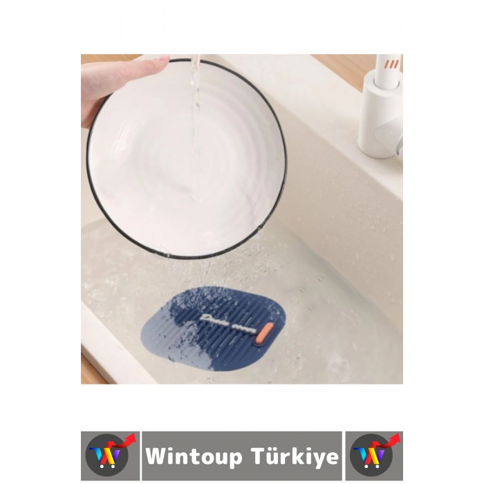 Hijyenik Mutfak Banyo Küvet Lavabo Pas Küf Tutmaz Süzgeçli Lavabo Gider Koruyucu Silikon Mat 2 Adet