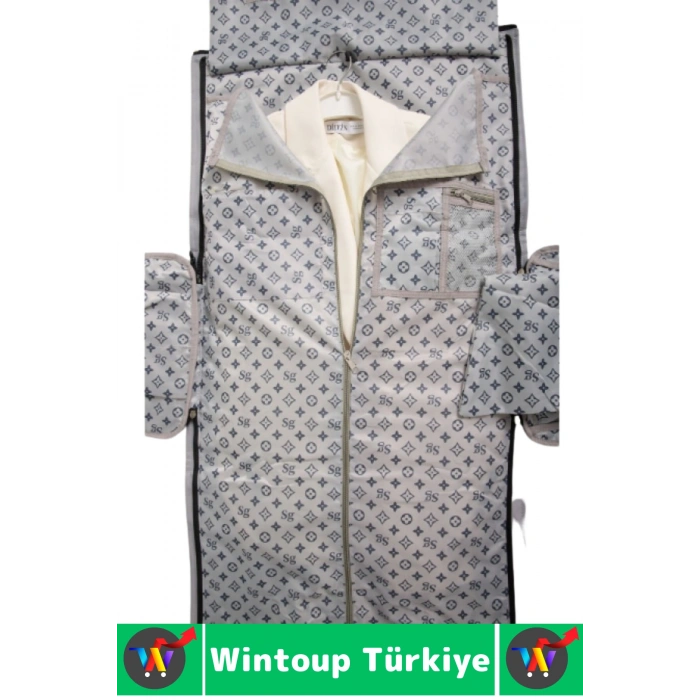 Pratik Düğün Takım Elbise Gömlek Kırışma Önleyen Geniş İç Hacim Cepli Elbise Kılıfı Seyahat Çantası