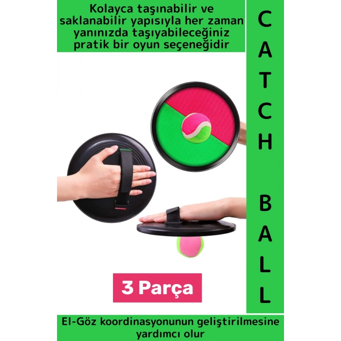 Çocuk Yetişkin El Göz Koordinasyon Gelişimi Yapışkan Cırtlı Top Yakalama Eğlenceli Catch Ball Oyunu