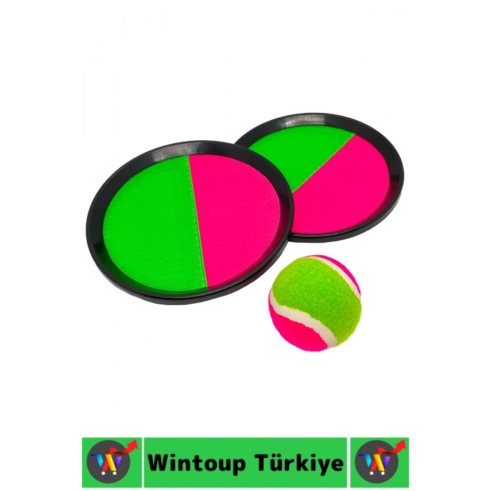 Çocuk Yetişkin El Göz Koordinasyon Gelişimi Yapışkan Cırtlı Top Yakalama Eğlenceli Catch Ball Oyunu