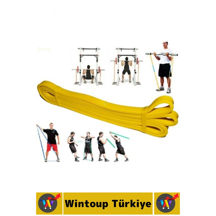 Premium Fitness Squat Pilates Jimnastik Spor Aerobik Egzersiz Hafif Orta Sertlik Direnç Lastiği
