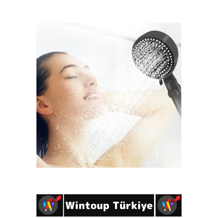 Premium Esnek Bükülmez 150 Cm Çelik Hortumlu 5 Püskürtme Modlu Enerji Tasarruflu Duş Başlığı Seti