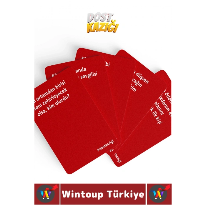 Eğlenceli Yılbaşı Arkadaş Grubu Parti Cesur Komik Bol Kahkaha Neşeli Oyun-Dost Kazığı 112 Kart