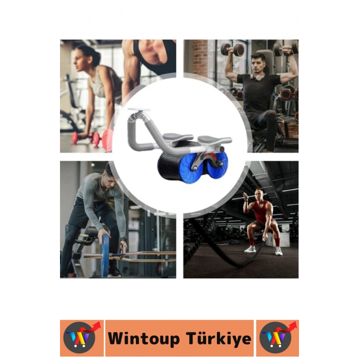 Özel Kaymaz Tasarım Sessiz Çalışma Kontrollü Fren AB Roller Alt Vücut Karın Kası Egzersiz Tekerleği