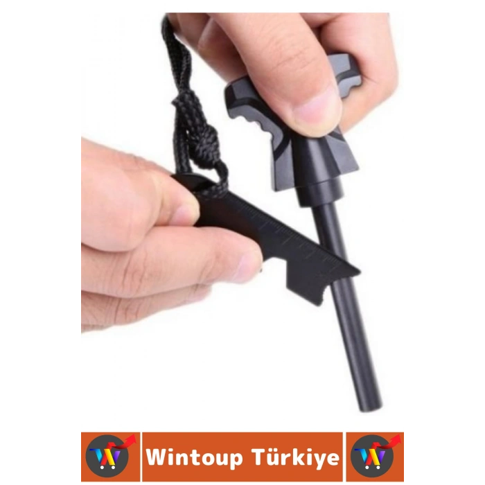 Dayanıklı Outdoor Kamp Piknik Ateş Acil Durum SOS Düdük Magnezyum Çakmaktaşı Özel Hayatta Kalma Kiti