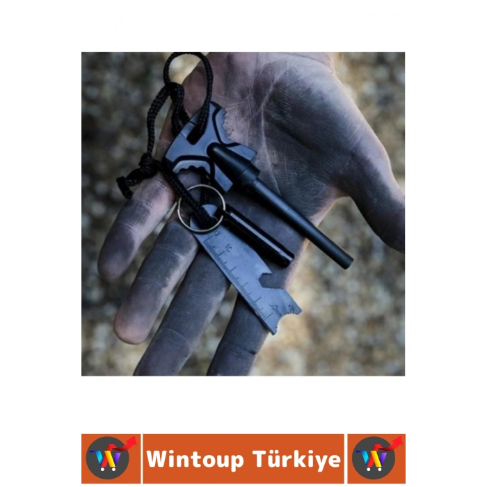 Dayanıklı Outdoor Kamp Piknik Ateş Acil Durum SOS Düdük Magnezyum Çakmaktaşı Özel Hayatta Kalma Kiti