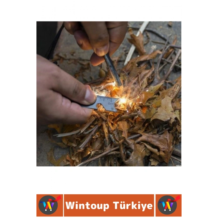 Dayanıklı Outdoor Kamp Piknik Ateş Acil Durum SOS Düdük Magnezyum Çakmaktaşı Özel Hayatta Kalma Kiti