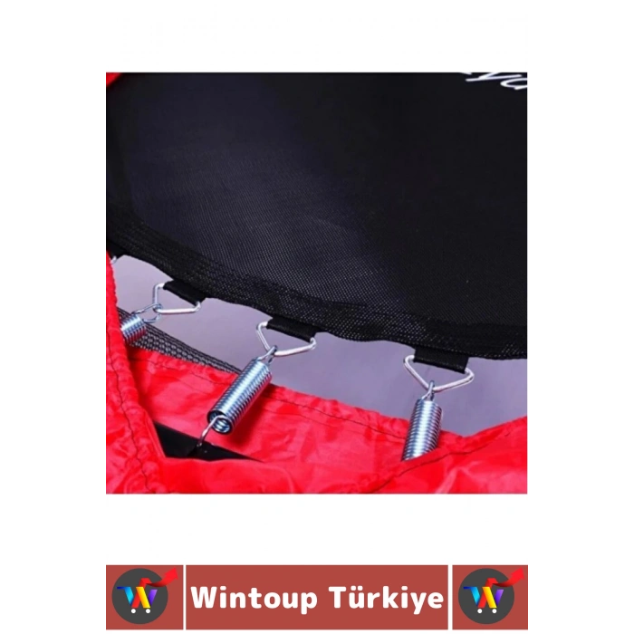 Dayanıklı Çelik Gövde Bahçe Teras Outdoor 100 Kg Kapasiteli Eğlenceli Koruma Fileli Trambolin 140 Cm