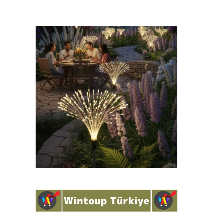 Dış Mekan Montajsız Kablosuz Rüzgar Yağmur Dayanıklı Saçak Model Sensörlü Solar Bahçe Lambası 8 Adet