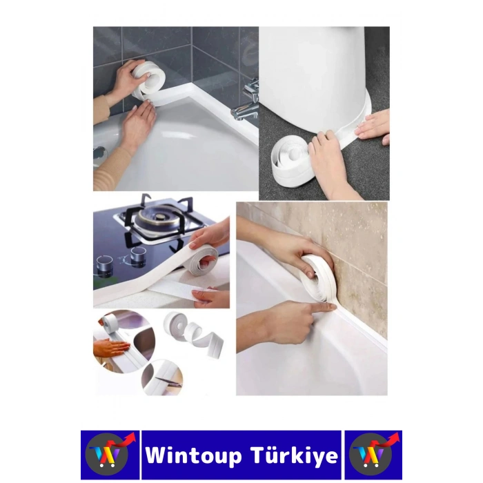 Uzun Ömürlü Suya Neme Küfe Dayanıklı Mutfak Lavabo Pencere Kenar Yalıtım Bandı 2.5 Cm X 3.2 Metre