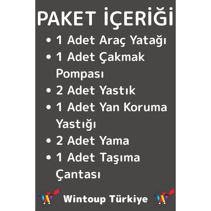 Özel Üretim Konforlu Araba Yatağı Outdoor Kamp Piknik Havuz Pompa Hediyeli Araç İçi Şişme Yatak Seti