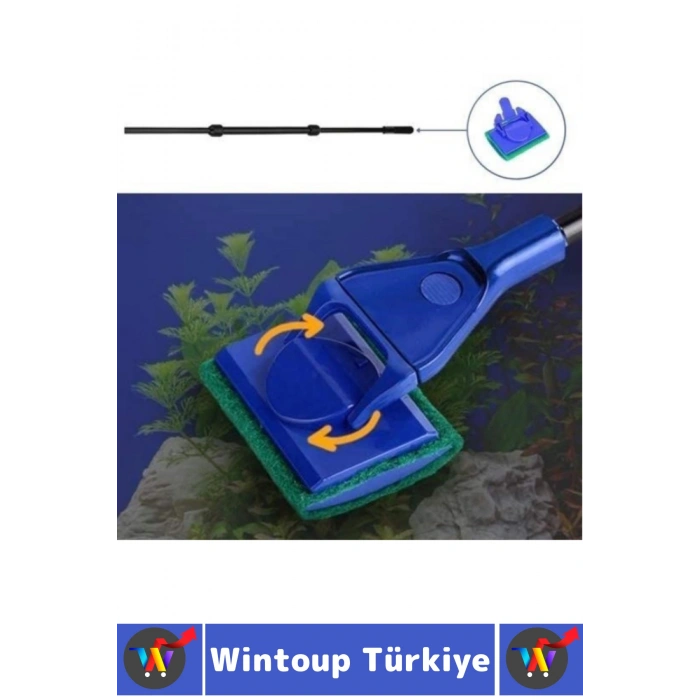 Premium Tatlı Tuzlu Su Cam Yosun Kir Atık Dip Derin Temizlik Akvaryum Tankı Temizleme 5li Özel Set