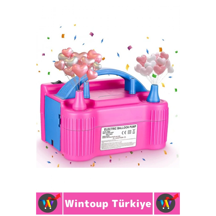 Güçlü Motor Kaydırmaz Ayaklı Doğum Günü Düğün Nişan Parti Elektrikli Hızlı Balon Şişirme Makinesi