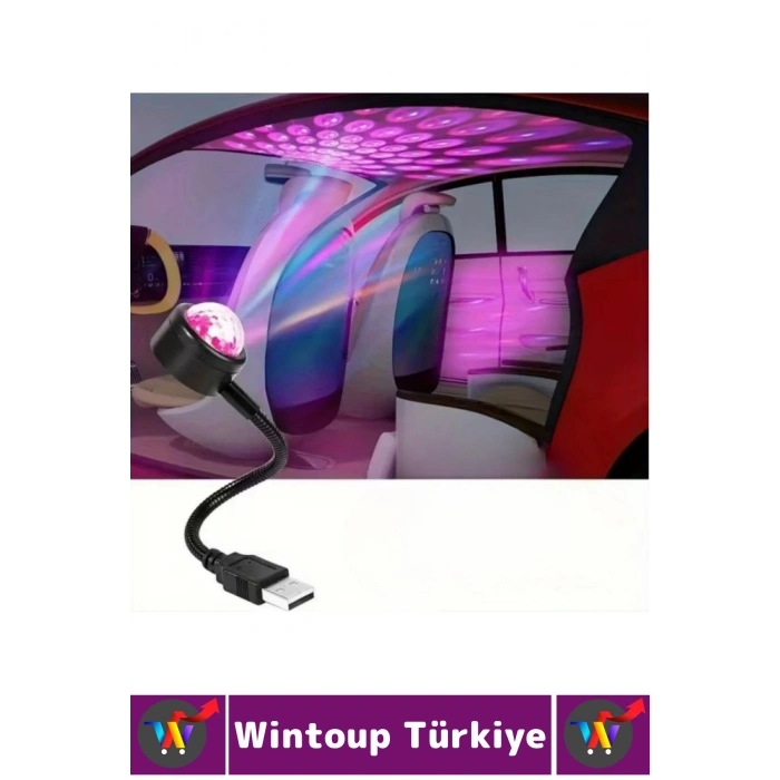 Ev Ofis Kamp 8 Farklı Işık Modu Sese Duyarlı Pratik Tak Çalıştır Çok Şık USB Araç İçi Ambiyans Işığı