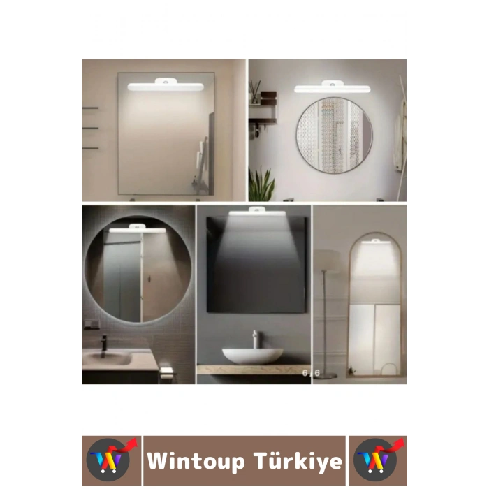 Taşınabilir Ev Ofis Seyahat Tipi Zarif Estetik Dokunmatik USB Şarjlı LED Makyaj Aynası Işığı 27 Cm