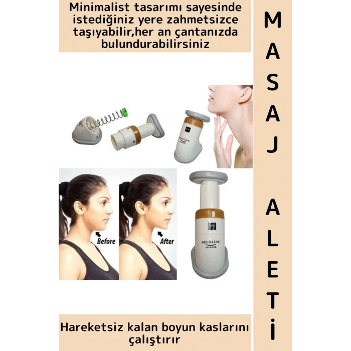 Çanta Boy Çene Altı Sıkılaştırma Eritme Estetik Görünüm Zahmetsiz Pratik Gıdı Giderici Masaj Aleti