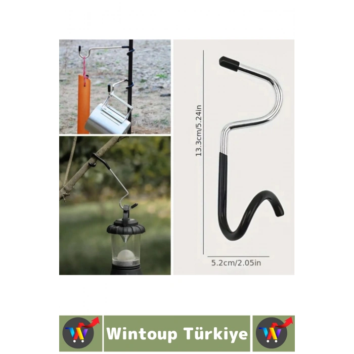 Yüksek Kaliteli Paslanmaz Çelik Kamp Outdoor Pratik Çok Fonksiyonlu S Şekilli Eşya Asma Kancası