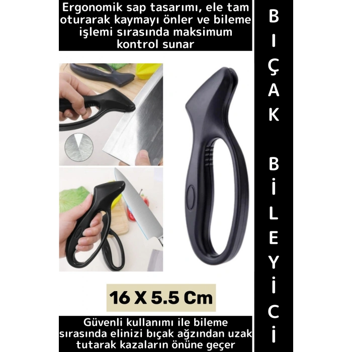 Ergonomik Yüksek Kaliteli Paslanmaz Çelik Kaymaz Güvenli Kullanım Kompakt Manuel Bıçak Bileme Aleti