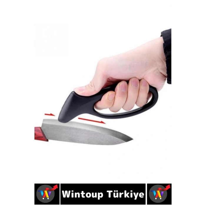 Ergonomik Yüksek Kaliteli Paslanmaz Çelik Kaymaz Güvenli Kullanım Kompakt Manuel Bıçak Bileme Aleti