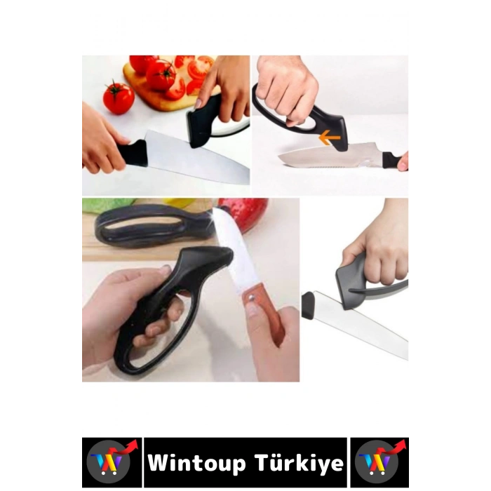 Ergonomik Yüksek Kaliteli Paslanmaz Çelik Kaymaz Güvenli Kullanım Kompakt Manuel Bıçak Bileme Aleti