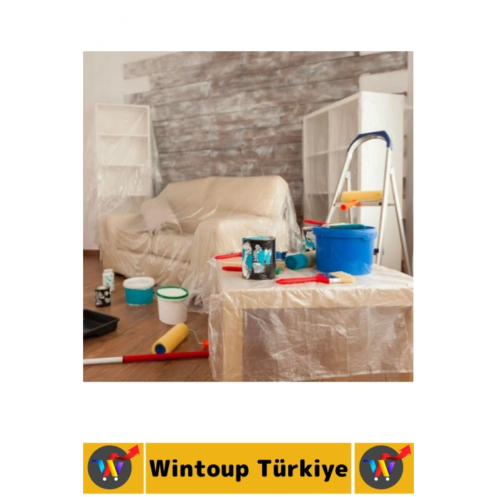 Kendinden Yapışkanlı Tadilat İnşaat Boya Badana Kir Toz Kalıntı Eşya Koruma Örtüsü 180 Cm x 15 Metre