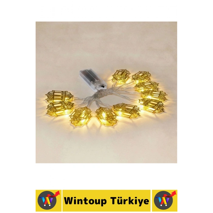 Ev Dekorasyonu Mağaza Vitrin Süsleme Şık Estetik Ramazan Kandili Model Dekoratif LED Işık 2 Metre