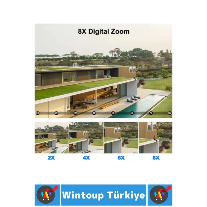 Ev Ofis İş Yeri Gece Modu Çift Ekran İzleme Hareket Algılama 2.4GHz Wi-Fi 3 Lens Güvenlik Kamerası