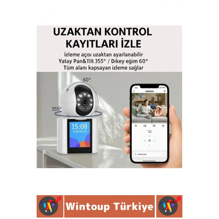 Ev Bebek Yaşlı Odası Evcil Hayvan Gözetim Çift Taraflı Ses Hareket Algısı 2.4GHz Wi-Fi Akıllı Kamera